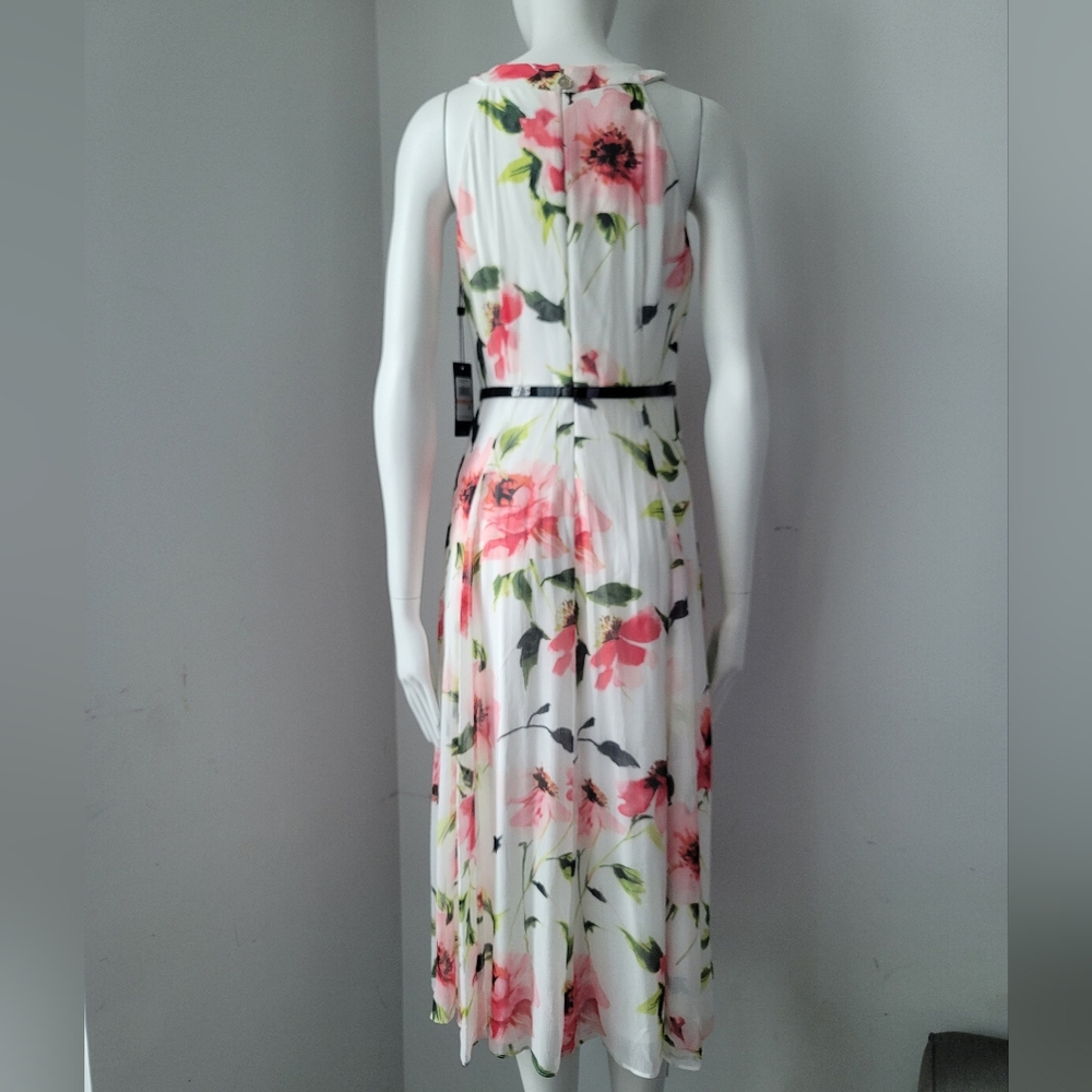NWT Tommy Hilfiger Floral Chiffon Dress Sz 2 - Picture 12 of 15